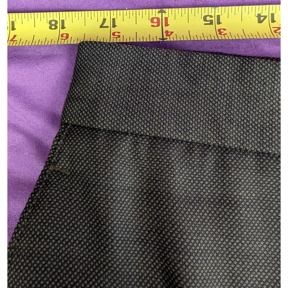 Linea Naturale Luxe 100% Wool Birdseye Pants Italian Sage Gray Size 34X31